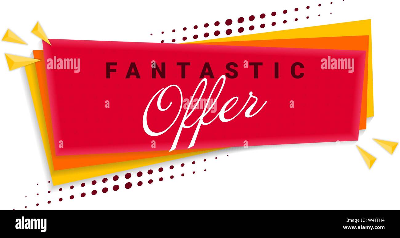 Fantastic Offer Banner Template Design. Vector Illustration. Eps 10 ...
