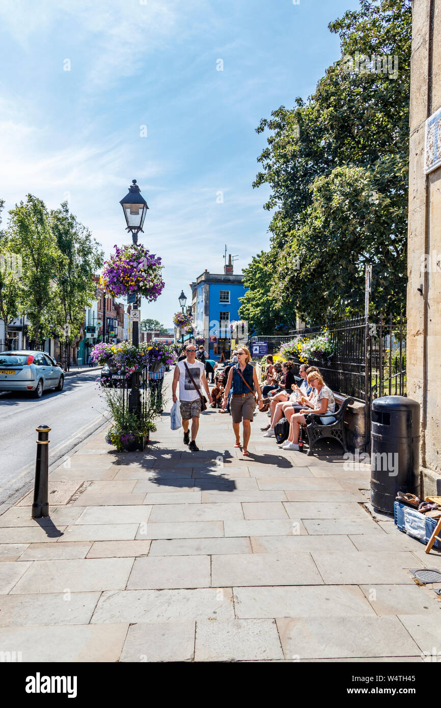 High Street Glastonbury, Somerset, UK Stock Photo