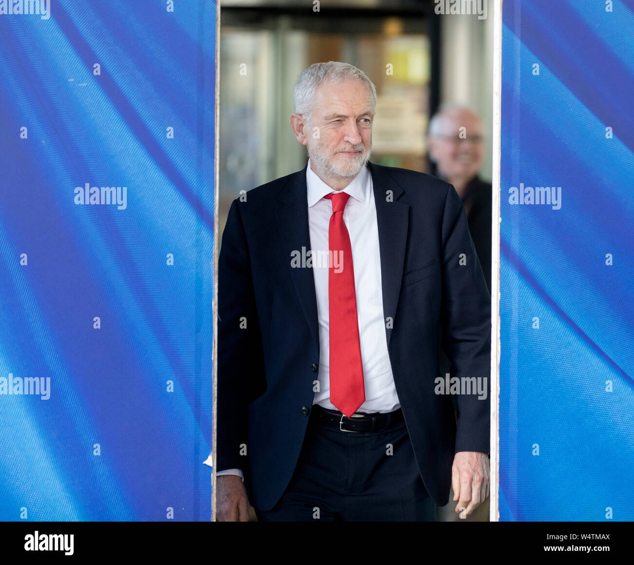 Belgium, Brussels, on March 21, 2019: Jeremy Corbyn, Leader of the Labour Party, and Sir Keir Starmer attending the European Commission on the Brexit Stock Photo
