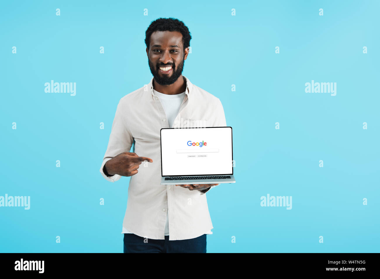 Google laptop african american hi-res stock photography and images - Alamy