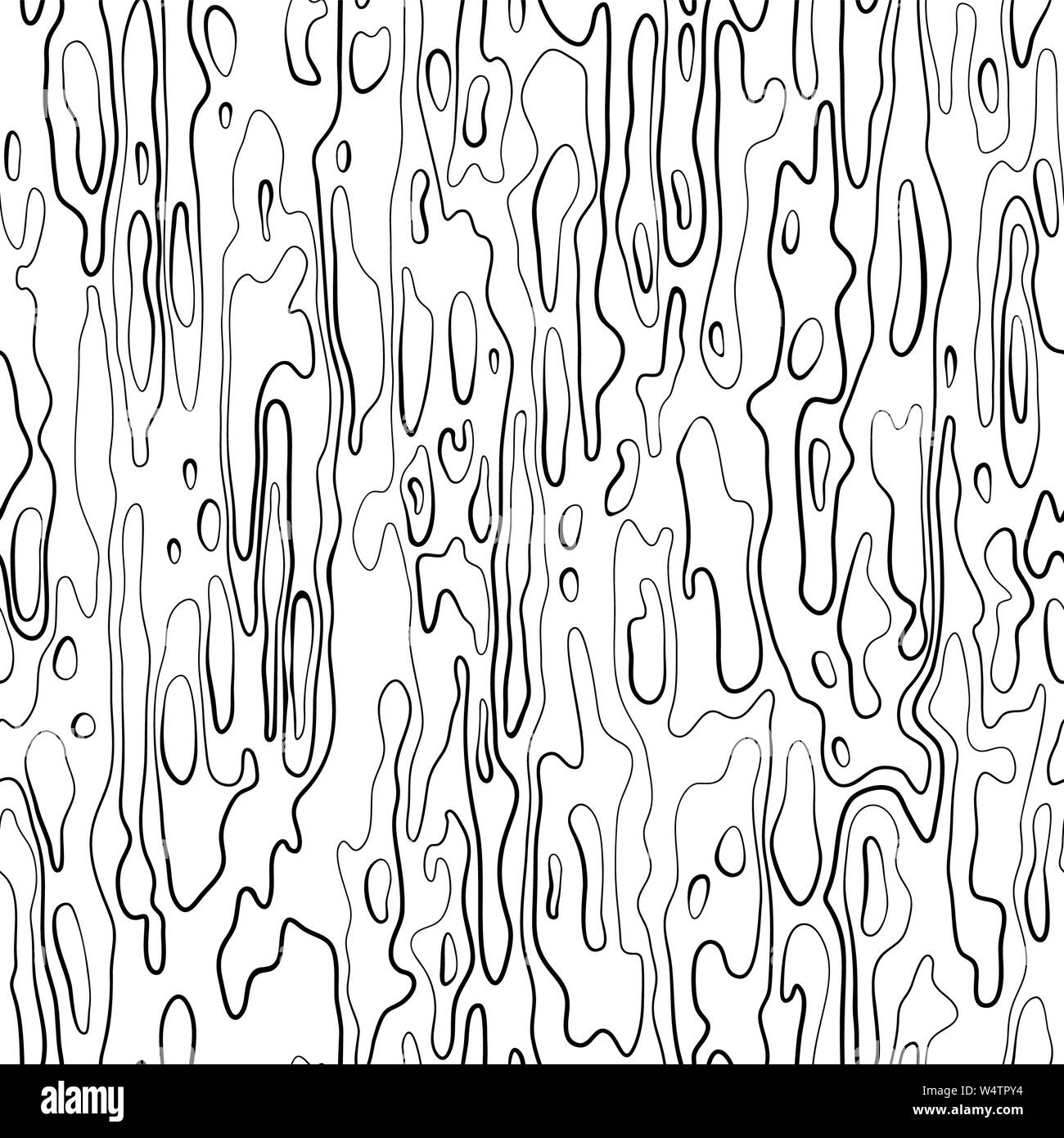 Abstract seamless vector pattern. Tree bark. Black and white. Simple Stock Photo