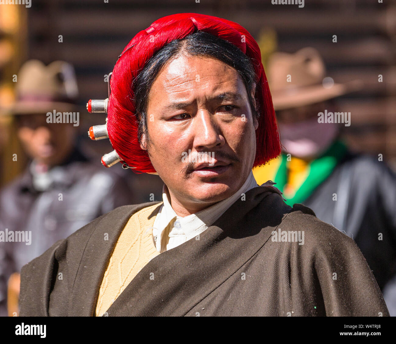 China Tibet Lhasa A Tibetan Buddhist Pilgrim From The Kham