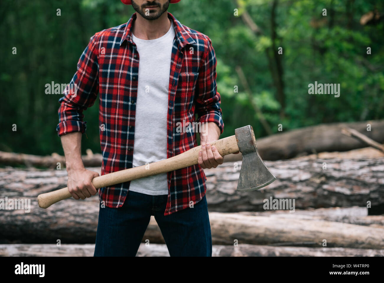 Cropped view man axe hi-res stock photography and images - Alamy