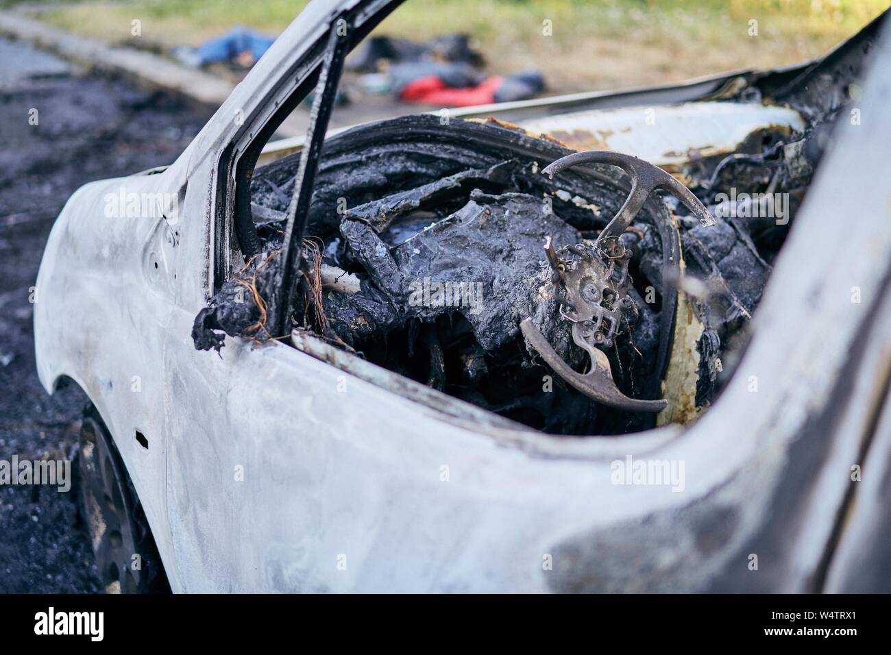 Steering wheel car crash hires stock photography and images Alamy