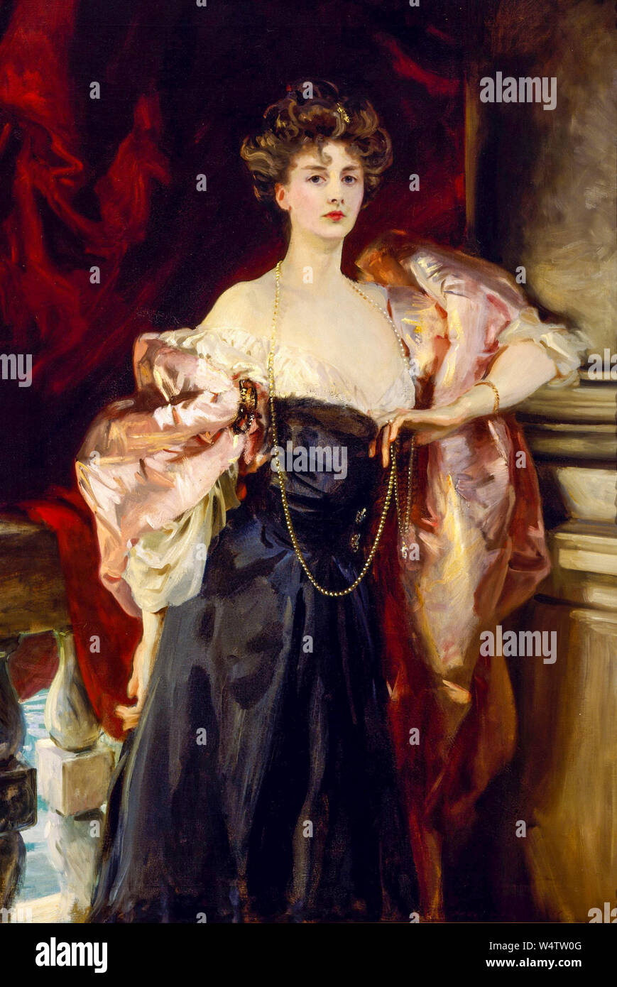 John Singer Sargent, Lady Helen Vincent, Viscountess d’Abernon , portrait painting, 1904 Stock Photo