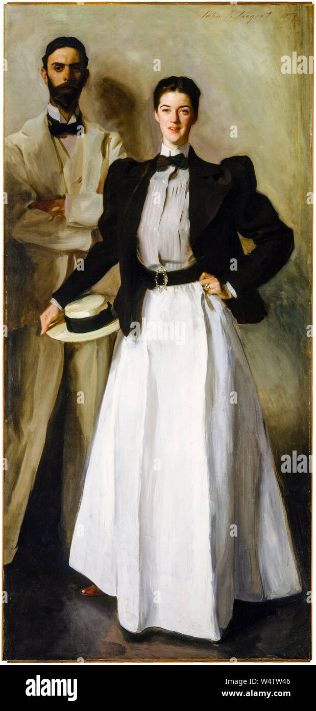 John Singer Sargent, portrait painting, Mr and Mrs I N Phelps Stokes, 1897 Stock Photo