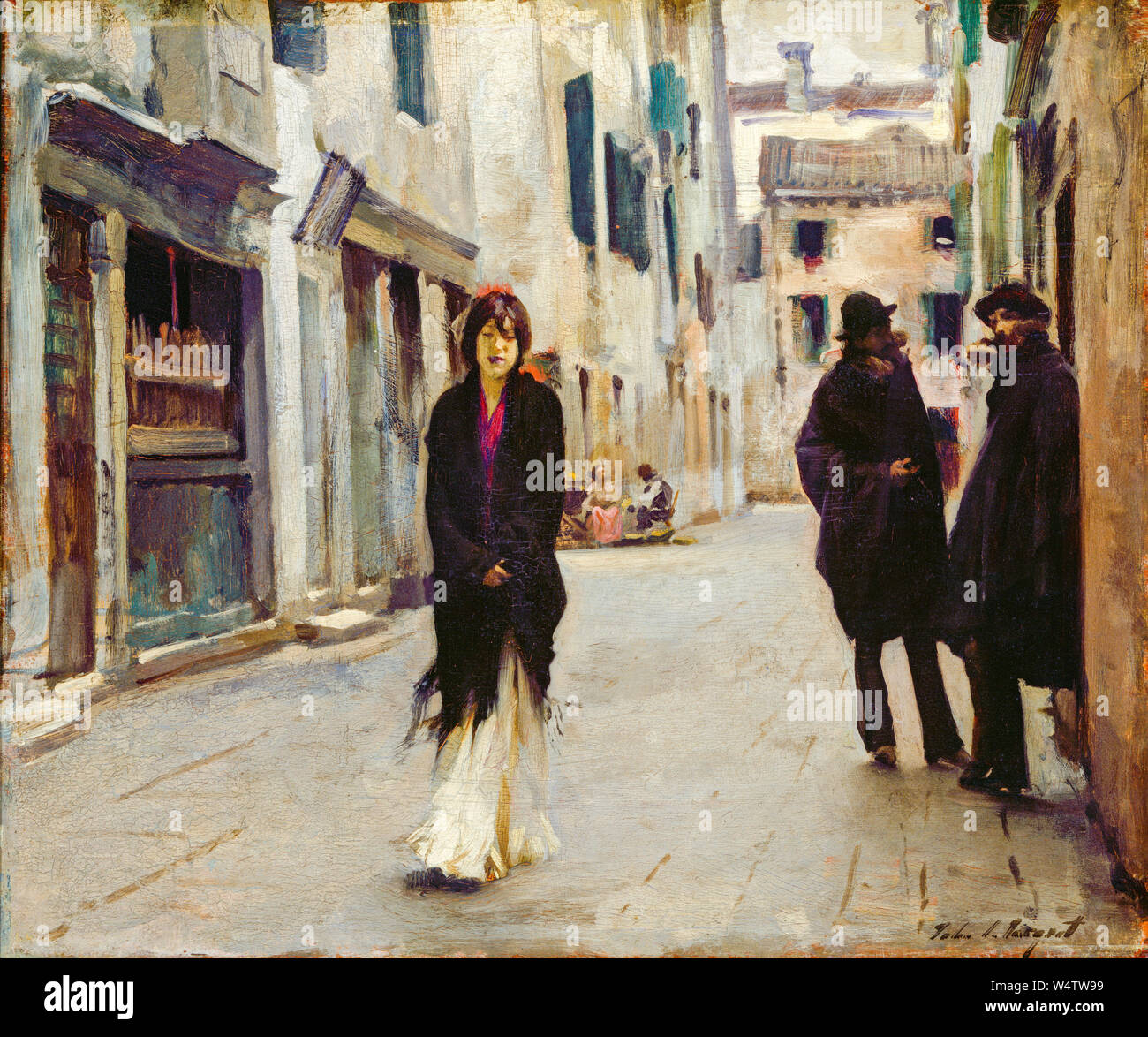 John Singer Sargent, painting, Street in Venice, 1882 Stock Photo