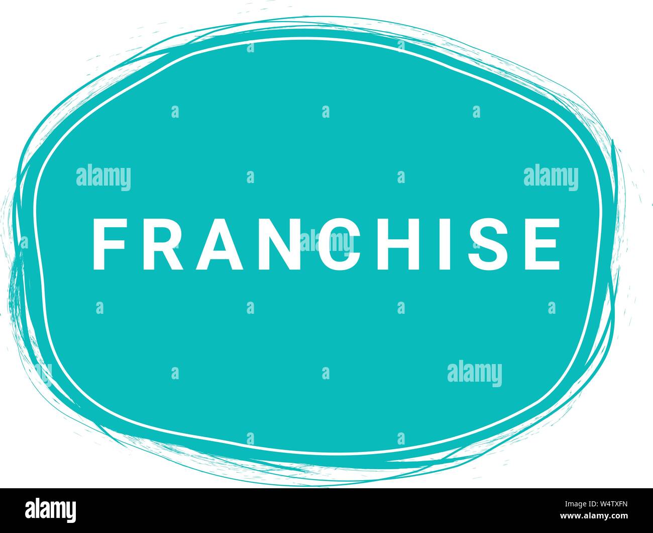 Franchise, Speech Bubble Banner, Element Design Template, App Icon, Vector Illustration Eps 10 Stock Vector