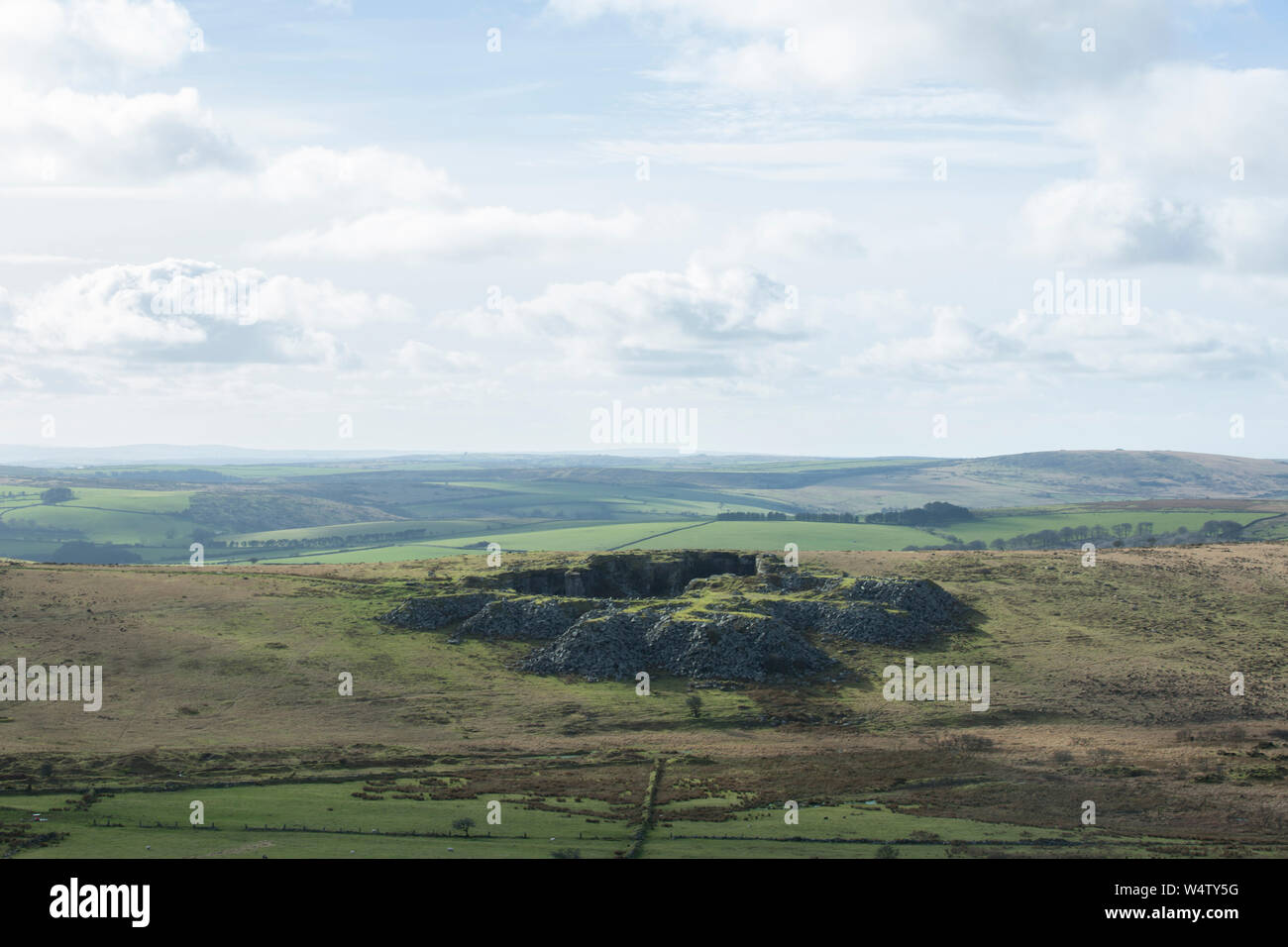 The Flooded Gold Diggings quarry on Bodmin Moor Stock Photo - Alamy