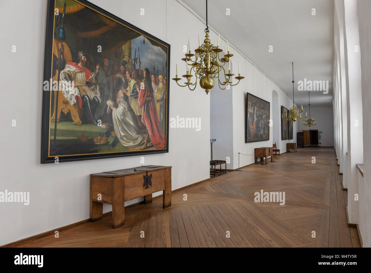 Helsingor, Denmark - 28 June 2019: interiors of Kronborg castle at Helsingor on Denmark Stock Photo