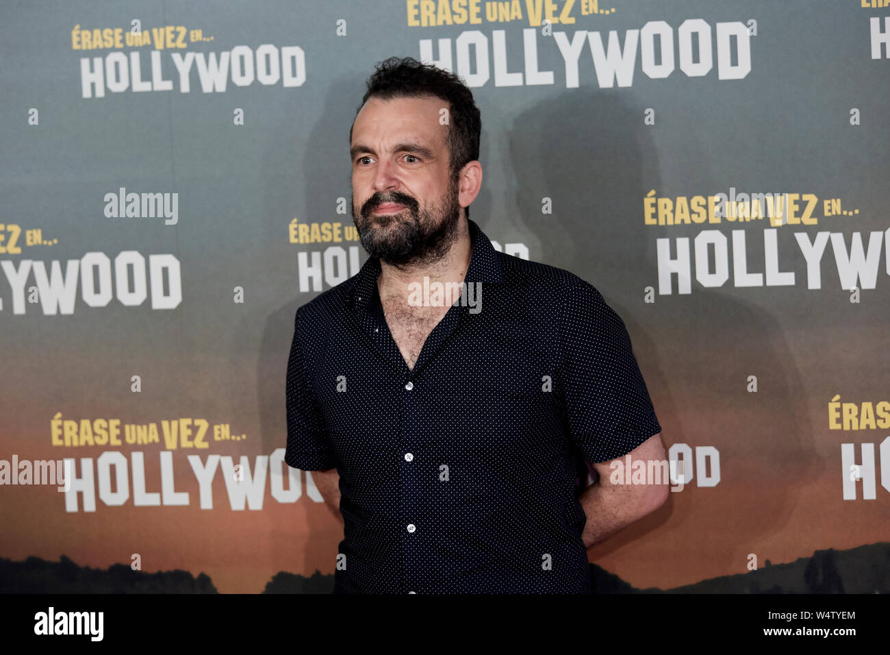 Madrid, Spain. 24th July, 2019. Nacho Vigalondo attends to 'Erase una vez en Hollywood' (Once Upon a Time in. Hollywood) film premiere at Dore Cinema in Madrid, Spain. Credit: SOPA Images Limited/Alamy Live News Stock Photo
