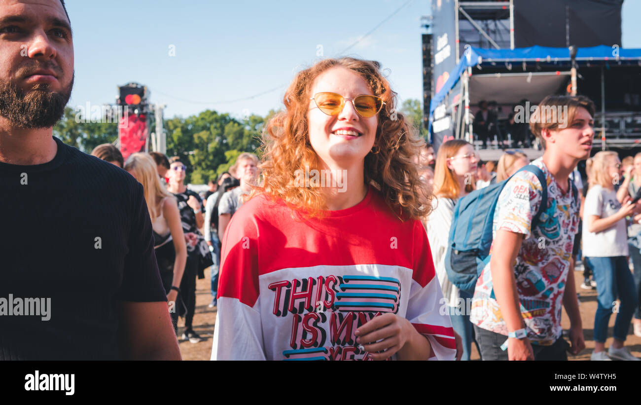 Kyiv, Ukraine - 07.13.2019: Atlas Weekend music festival outdoors