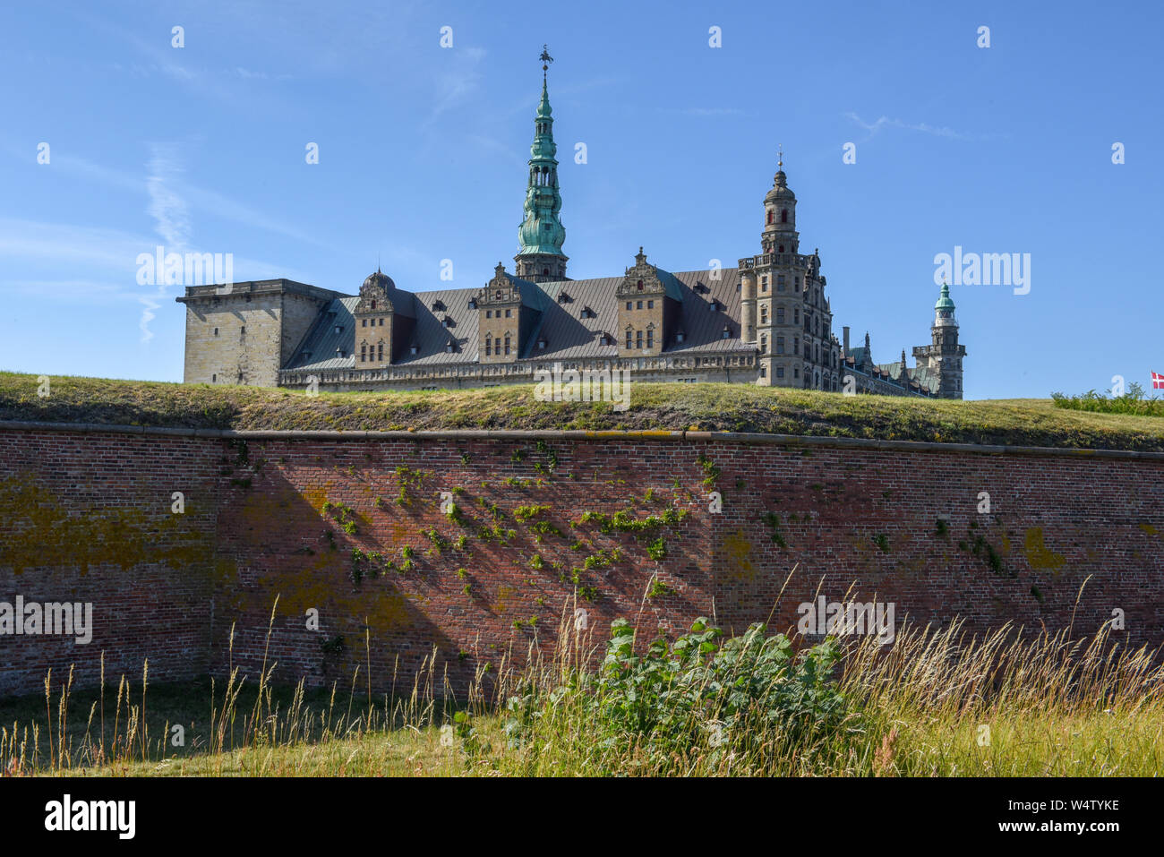 Helsingor, Denmark - 28 June 2019: Kronborg castle at Helsingor on Denmark Stock Photo