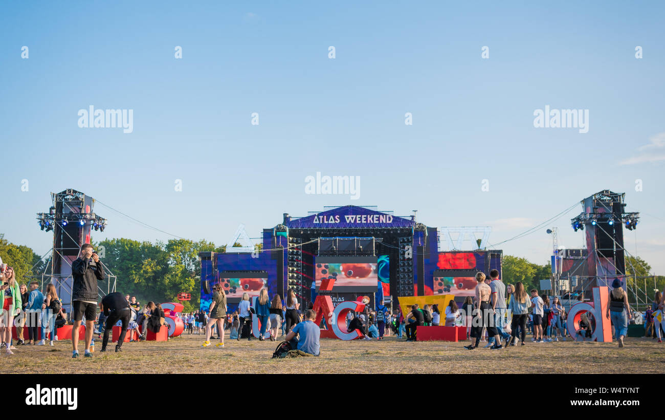 Kyiv, Ukraine - 07.13.2019: Atlas Weekend music festival outdoors