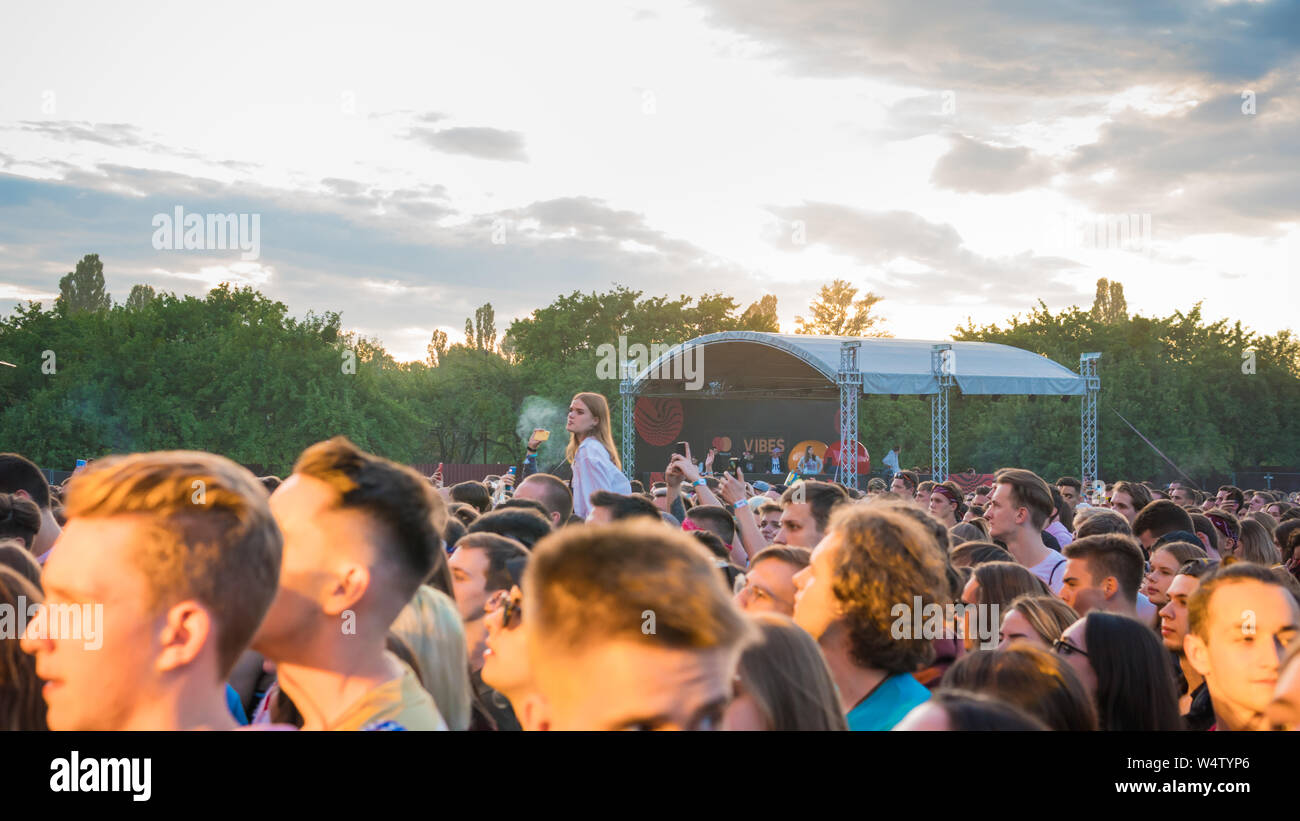 Kyiv, Ukraine - 07.13.2019: Atlas Weekend music festival outdoors