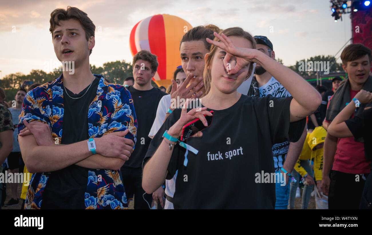 Kyiv, Ukraine - 07.13.2019: Atlas Weekend music festival outdoors