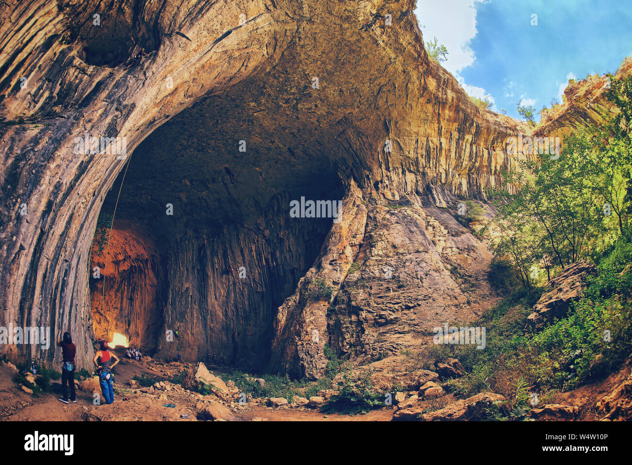 Eye of God, Prohodna Cave, Bulgaria Stock Photo
