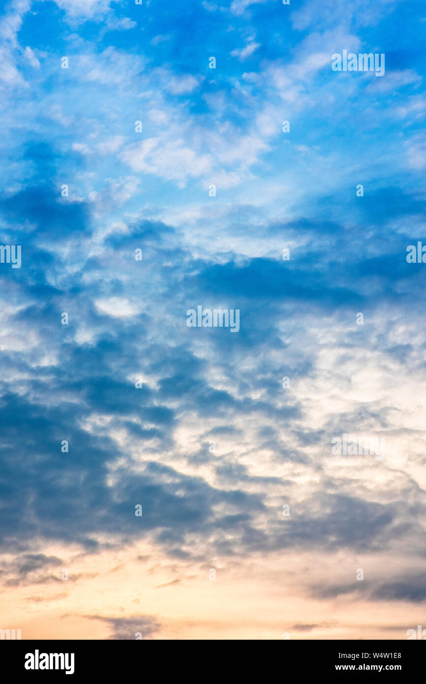 A beautiful sunset sky developing at the end of a summer's day. Stock Photo