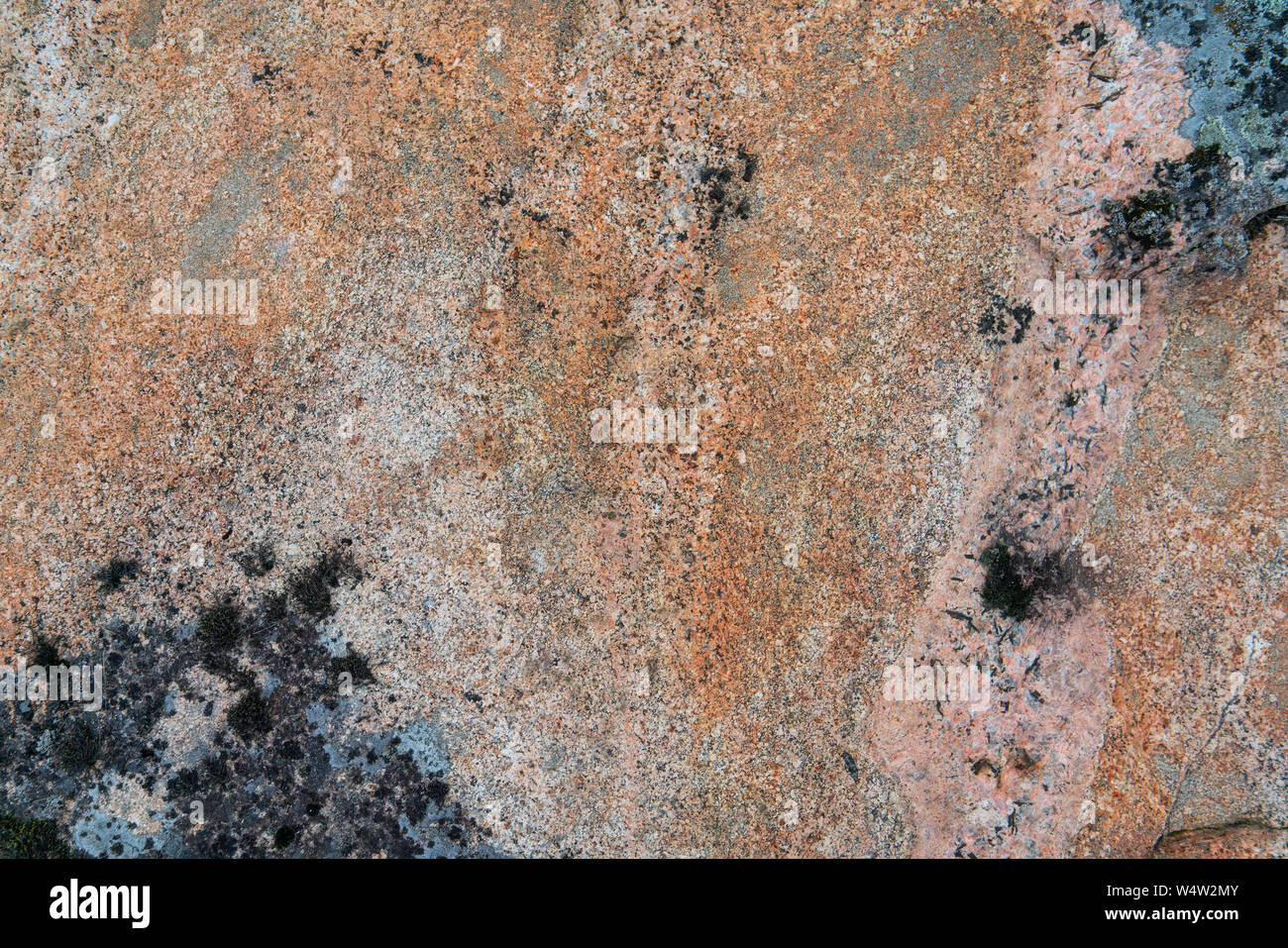 Stone texture. Pink granite surface. Stock Photo