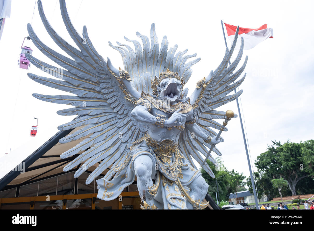 Jakarta, Indonesia - January 1, 2019: View of a sculpture of Garuda in Taman Mini Indonesia Indah, Jakarta, Indonesia. Stock Photo