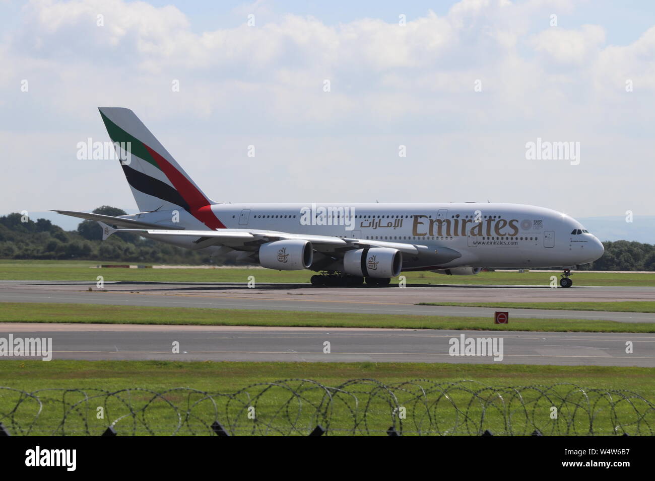 Manchester airport aviation viewing park Stock Photo - Alamy
