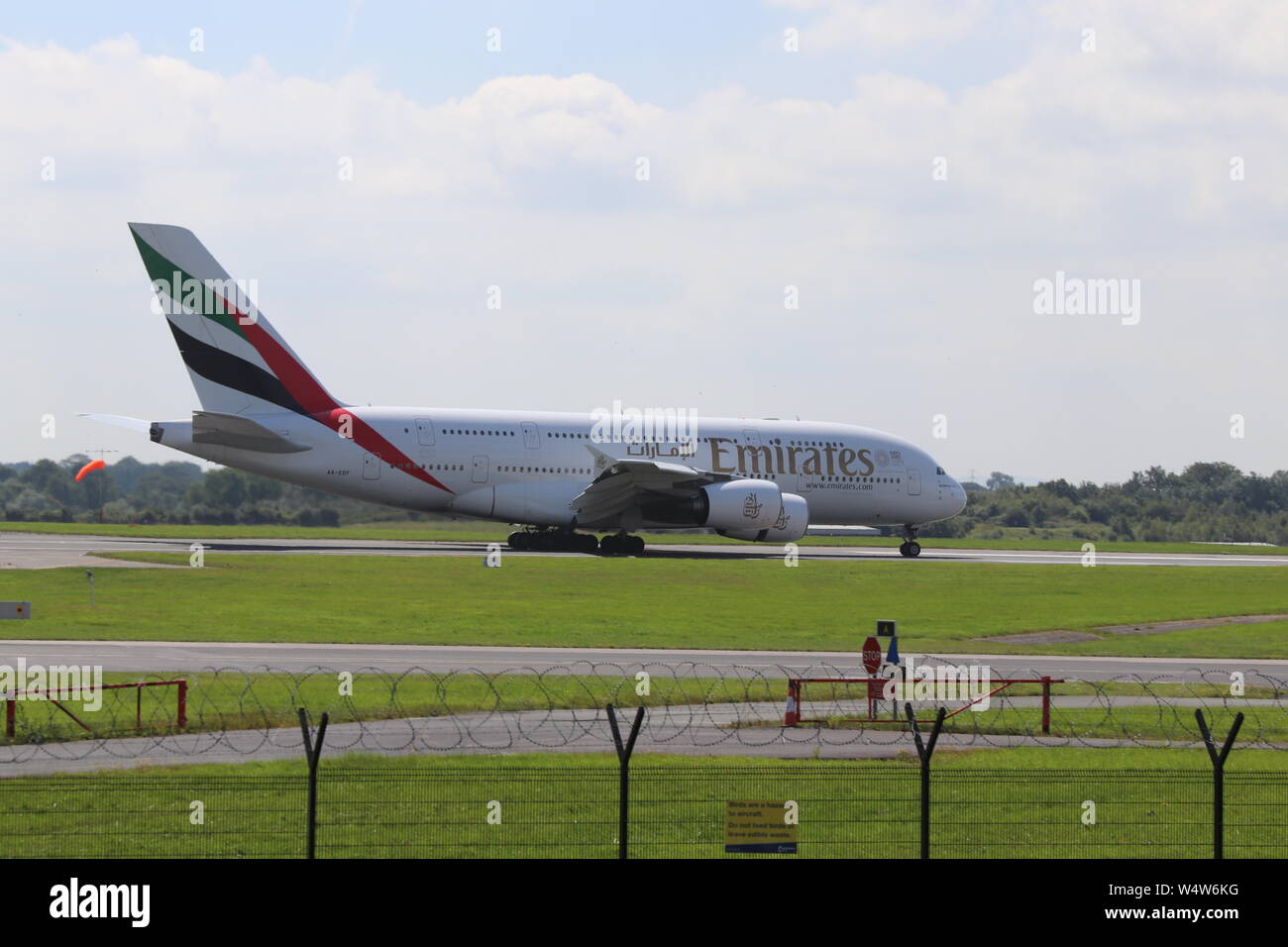 Manchester airport aviation viewing park Stock Photo - Alamy