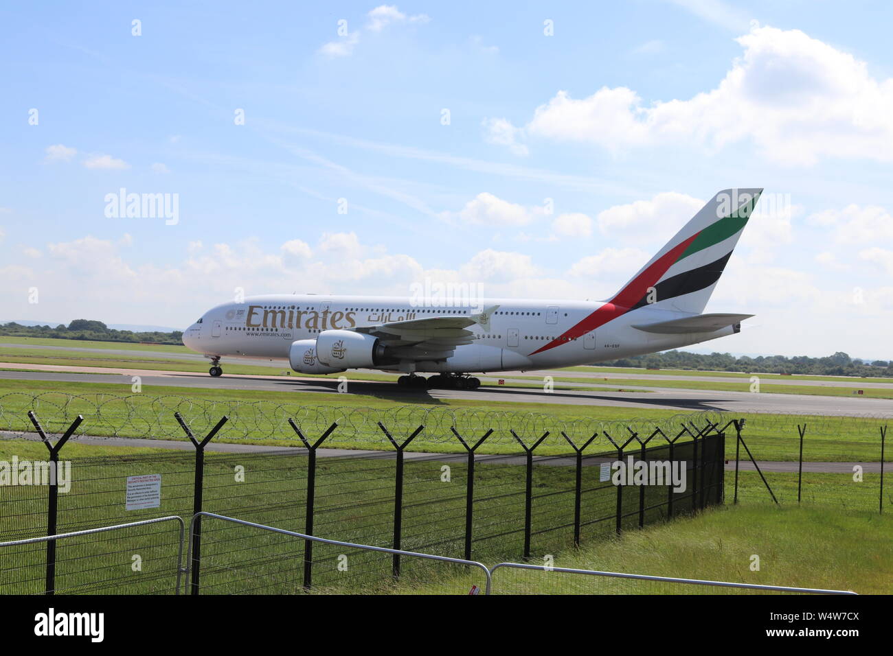 Manchester airport aviation viewing park Stock Photo - Alamy