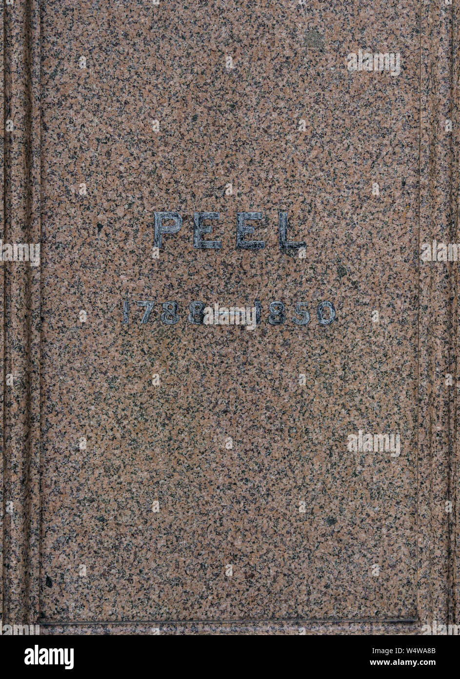 Statue of Sir Robert Peel by sculptor Matthew Noble in Parliament