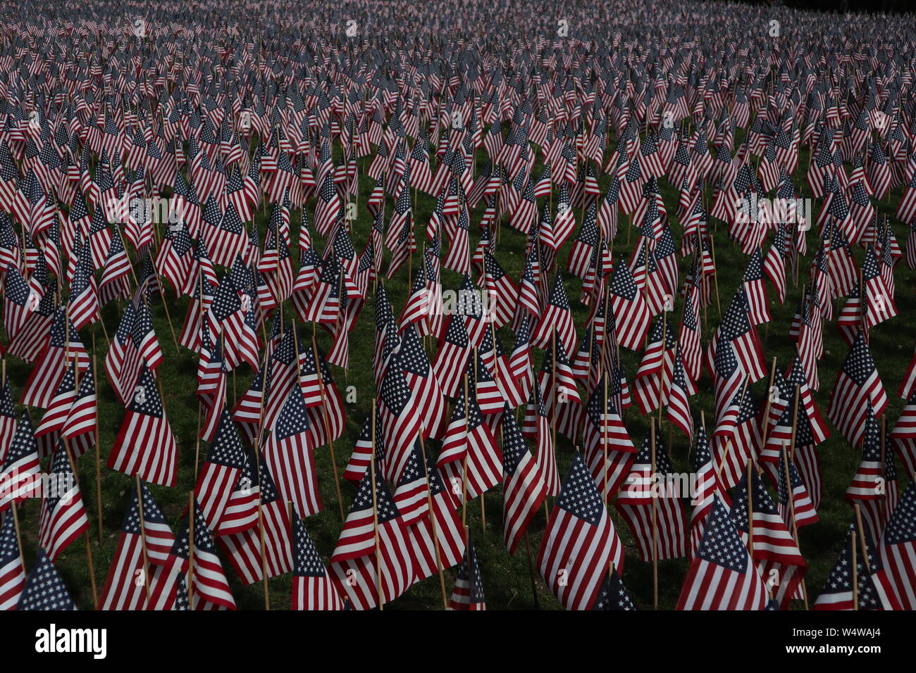 Memorial Day Boston Common Flags Stock Photo Alamy
