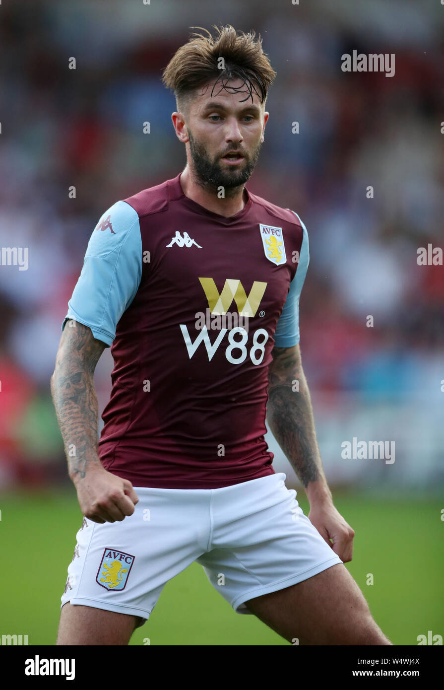 Aston Villa's Henri Lansbury during the pre-season friendly match at the Banks's Stadium, Walsall. PRESS ASSOCIATION Photo. Picture date: Wednesday July 24, 2019. See PA story SOCCER Walsall. Photo credit should read: Nick Potts/PA Wire. RESTRICTIONS: No use with unauthorised audio, video, data, fixture lists, club/league logos or 'live' services. Online in-match use limited to 120 images, no video emulation. No use in betting, games or single club/league/player publications. Stock Photo