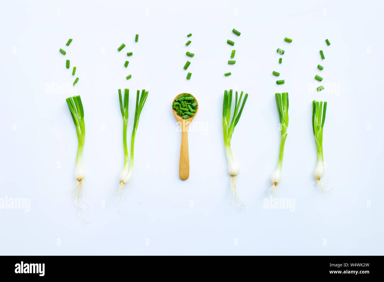 Bunch green peeled onions hi-res stock photography and images - Alamy