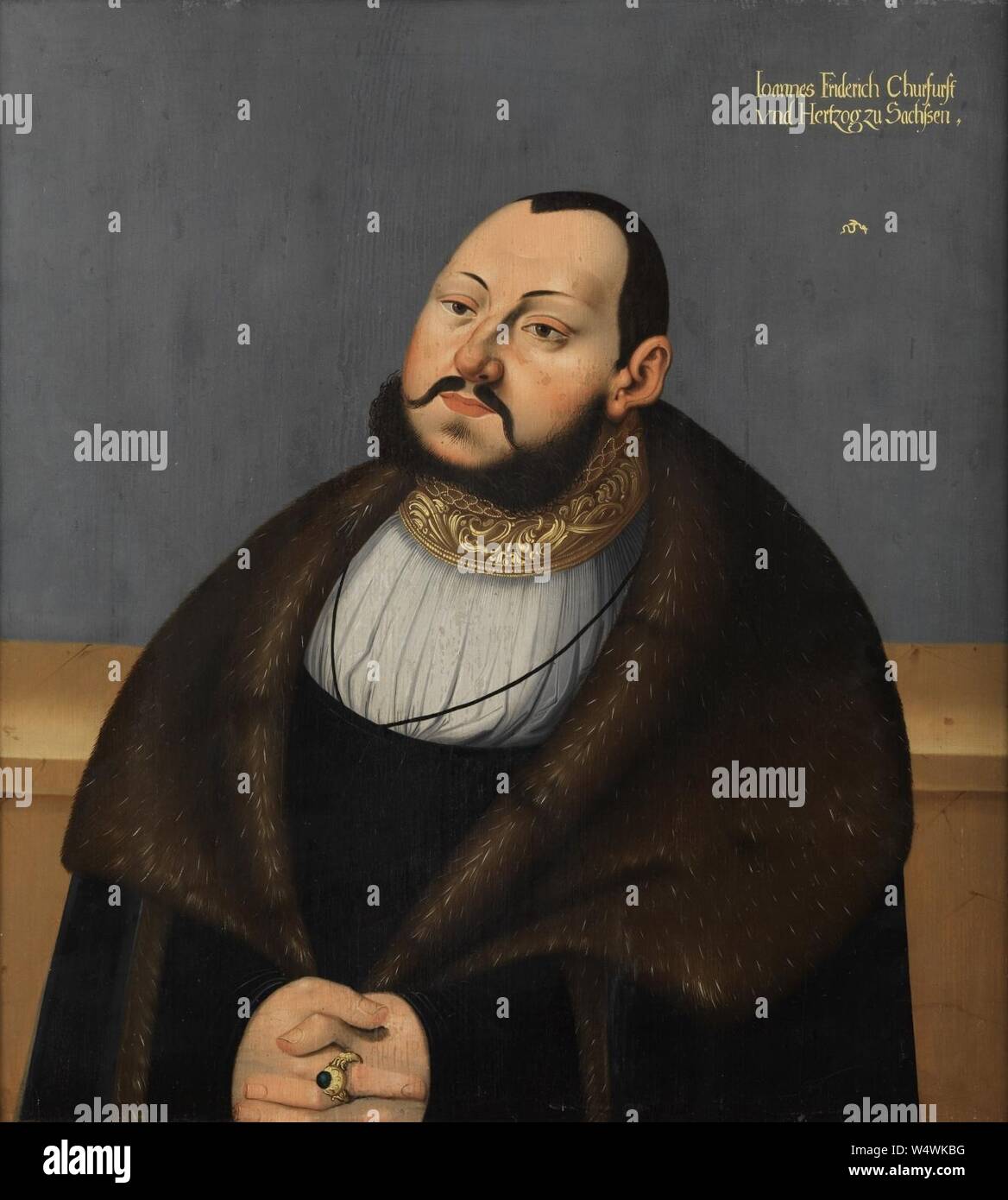 Copy (19th century) after Cranach Johannes Friedrich von Sachsen Stock