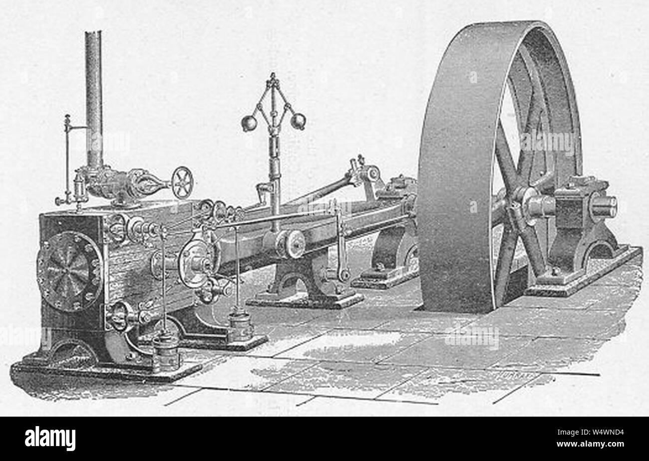 Corliss engine showing valvegear (New Catechism of the Steam Engine ...