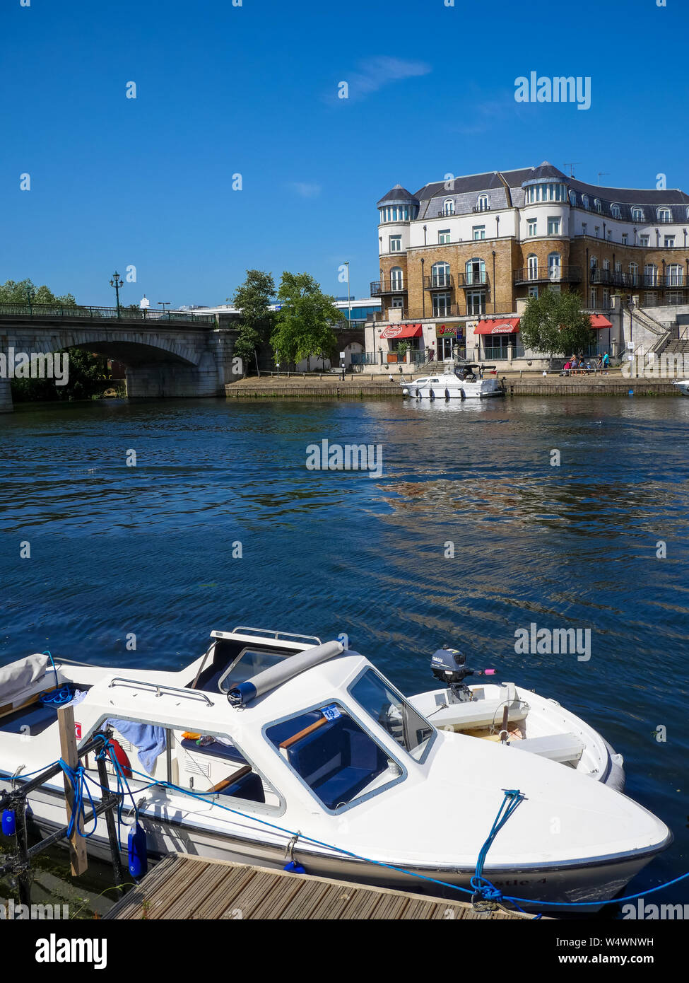 Staines Bridge and Boats, on a Summer Day, Stains Riverside, River