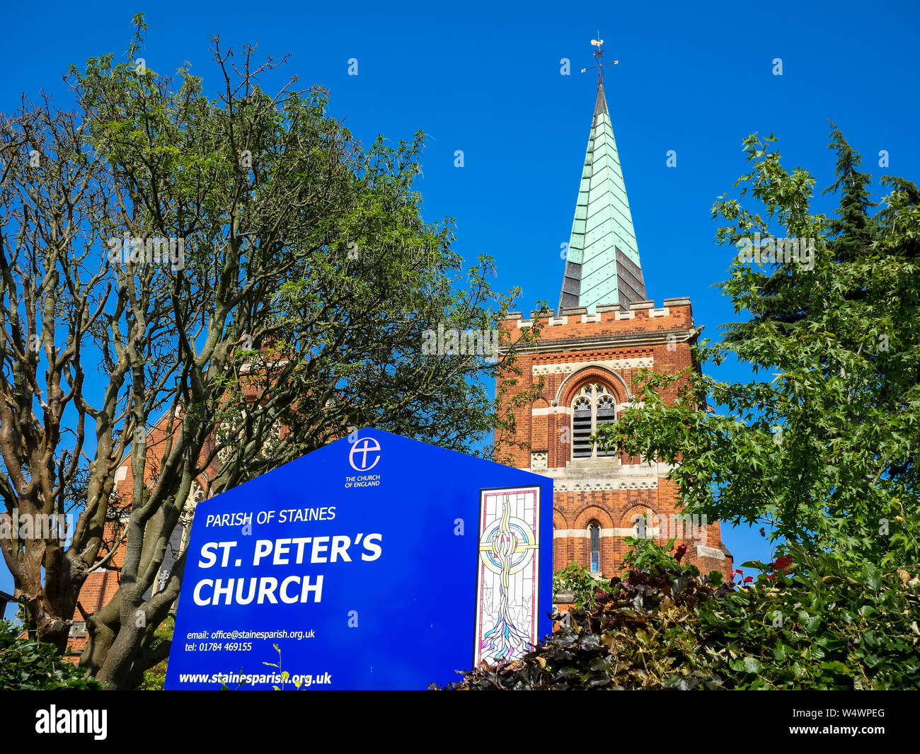 St. Peter's Church, Stains-upon-Thames, Surrey, England, UK, GB. Stock Photo