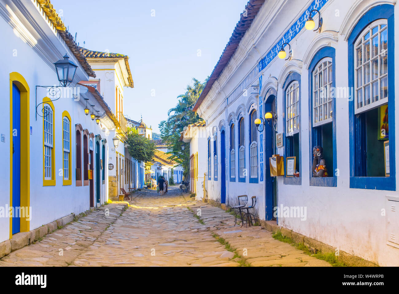 Street of historical center in Paraty, Rio de Janeiro, Brazil. Paraty ...