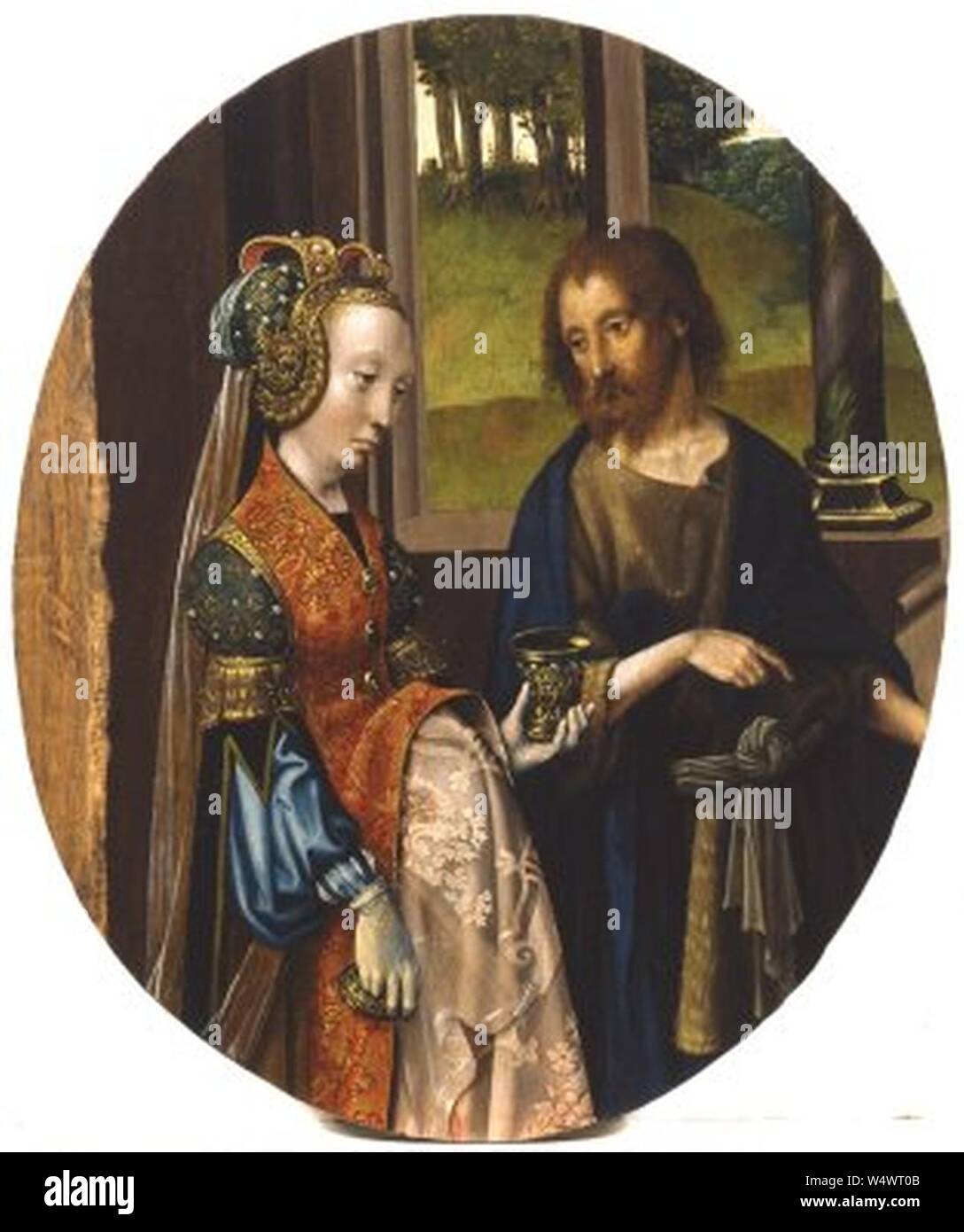 Cornelis Engelbrechtsz - Mary Magdalene and John the Baptist - GK 0144. Stock Photo