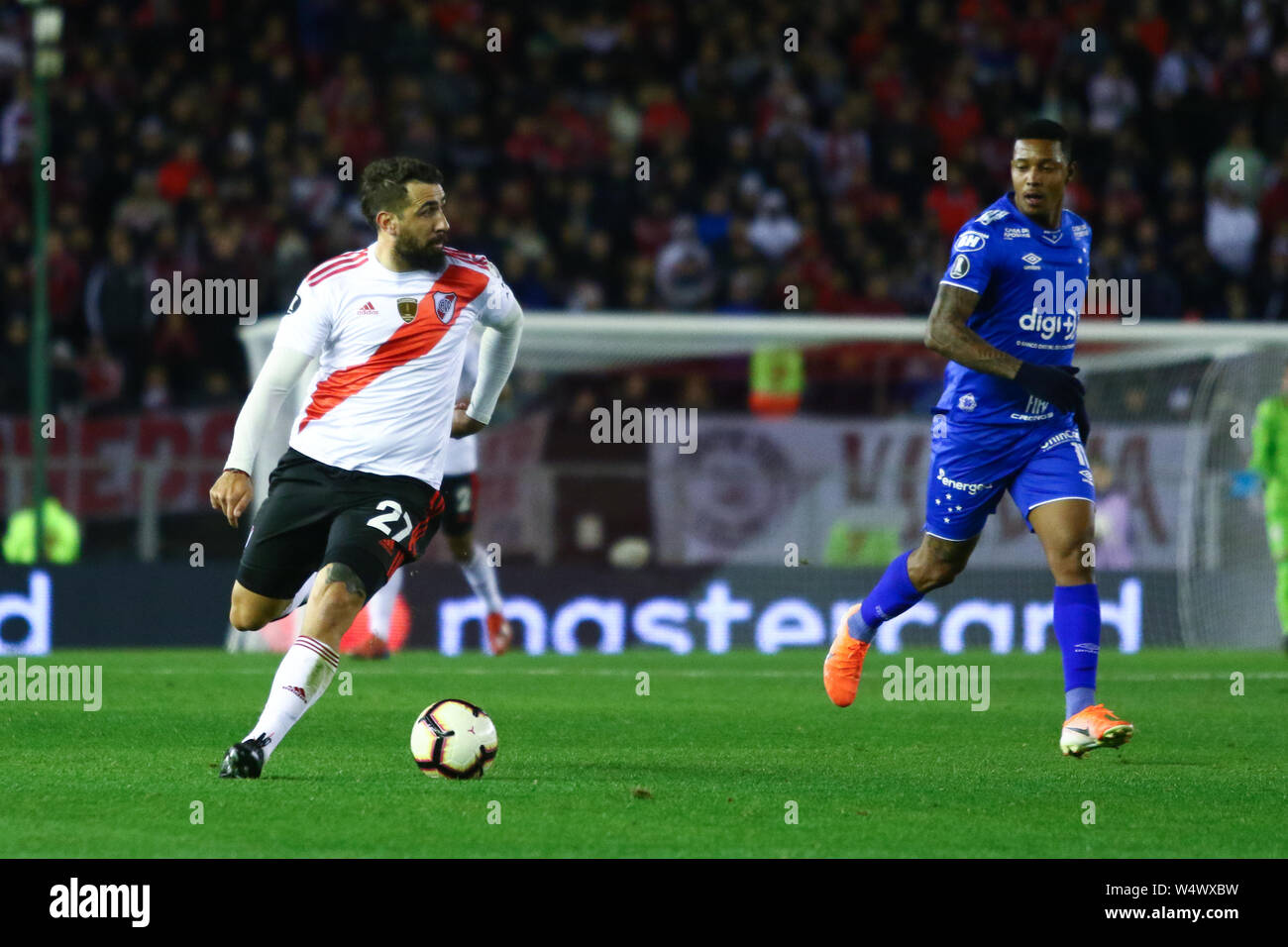 BUENOS AIRES, 23.07.2019: Lucas Romero during the match between River Plate (ARG) and Cruzeiro (BRA) for match of Conmebol Libertadores on Monumental Stock Photo