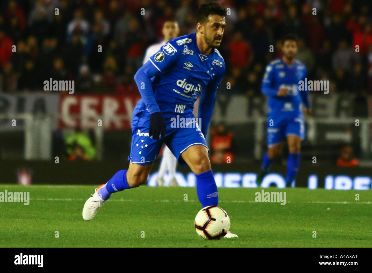BUENOS AIRES, 23.07.2019: Robinho during the match between River Plate (ARG) and Cruzeiro (BRA) for match of Conmebol Libertadores on Monumental Stadi Stock Photo