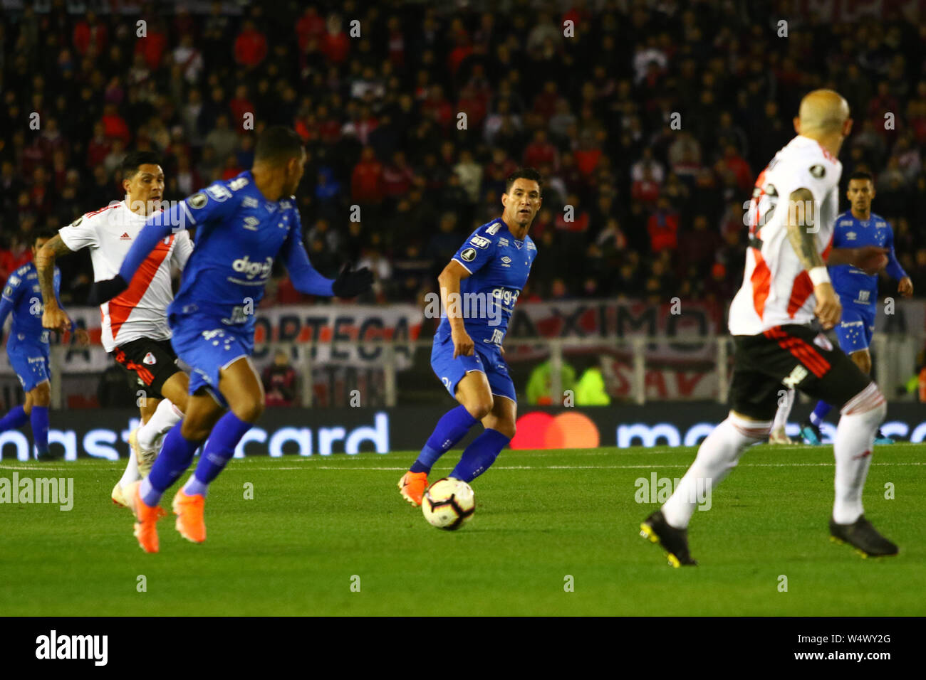 BUENOS AIRES, 23.07.2019: Thiago Neves during the match between River Plate (ARG) and Cruzeiro (BRA) for match of Conmebol Libertadores on Monumental Stock Photo