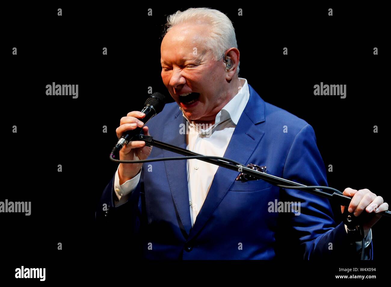 British Singer And Musician Joe Jackson Performs On Stage During
