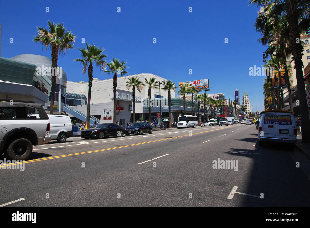 Alley of stars in Hollywood, Los Angeles, California, USA Stock Photo