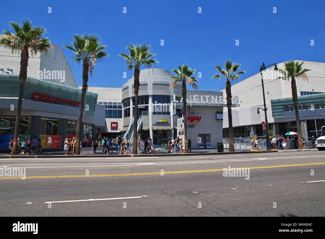 Alley of stars in Hollywood, Los Angeles, California, USA Stock Photo