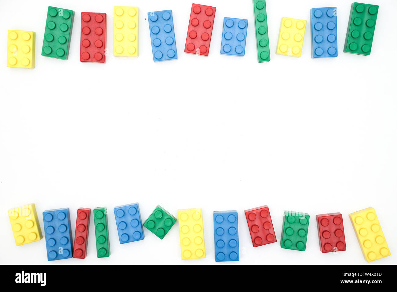 Bricks on the white background Stock Photo