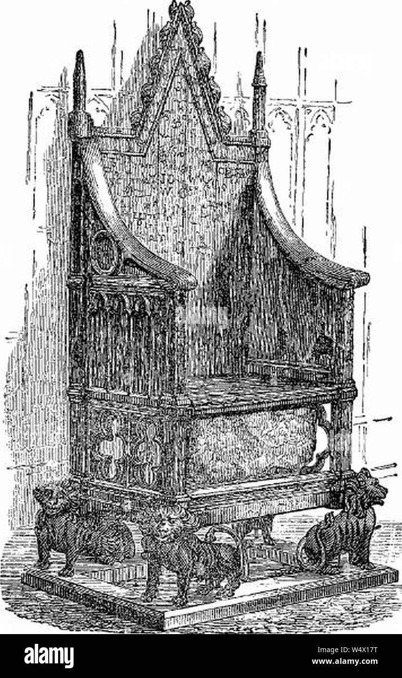 Coronation Chair Westminster Abbey. Stock Photo