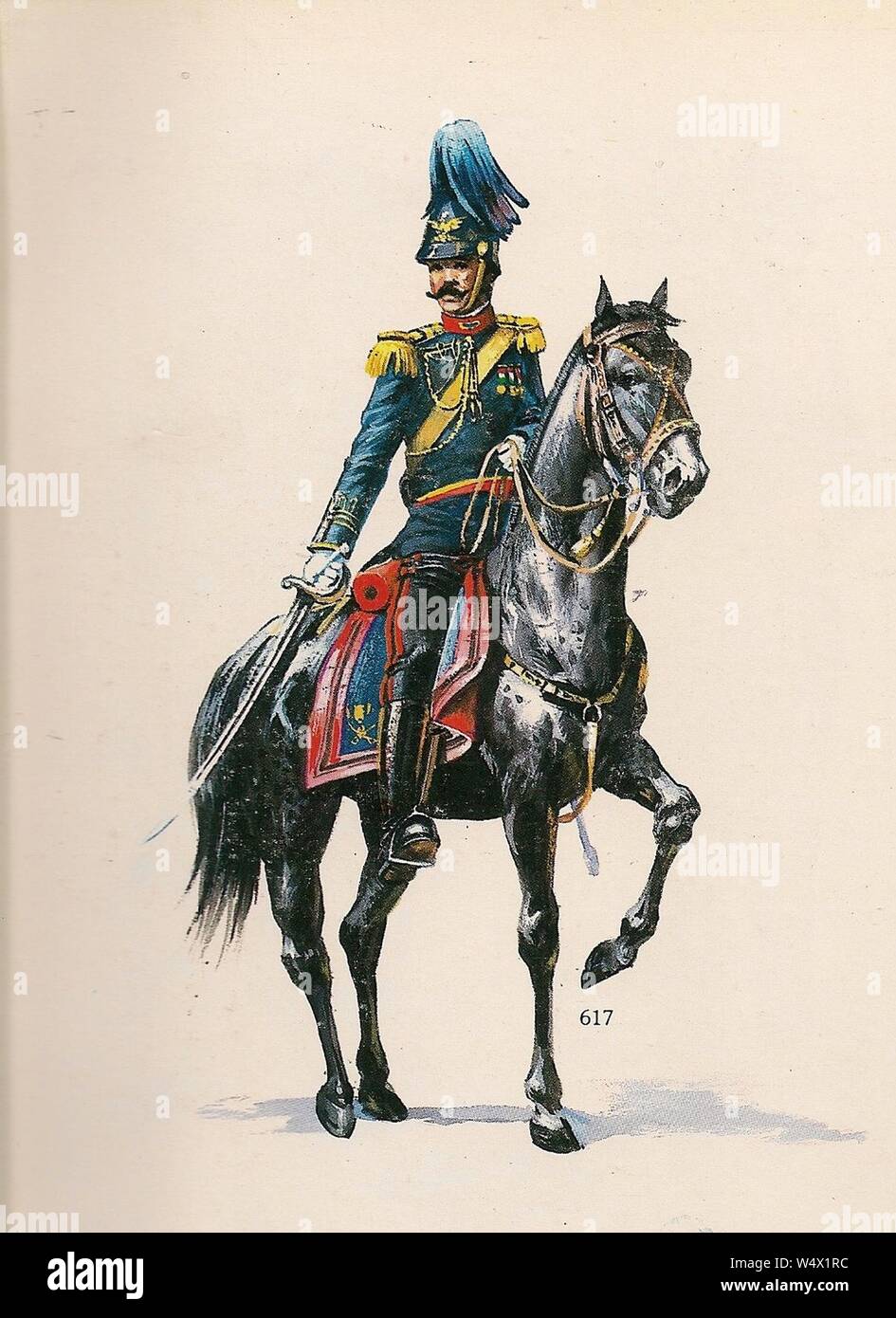 Coronel de Estado Mayor en uniforme de gala en 1914. Stock Photo