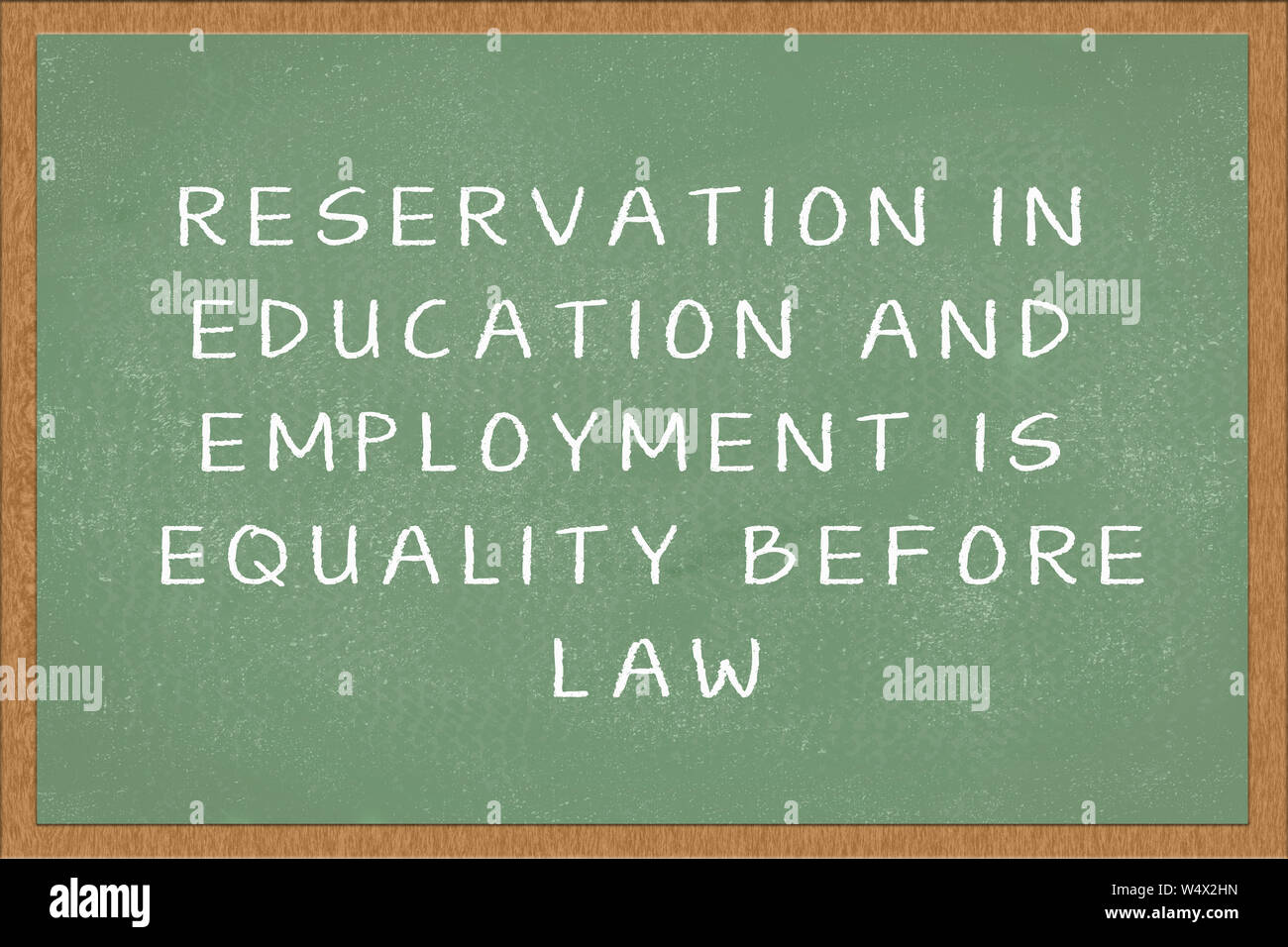 Reservation in education and employment is equality before law, Reservation system in india is to provided to give equal opportunity to the lower class Stock Photo