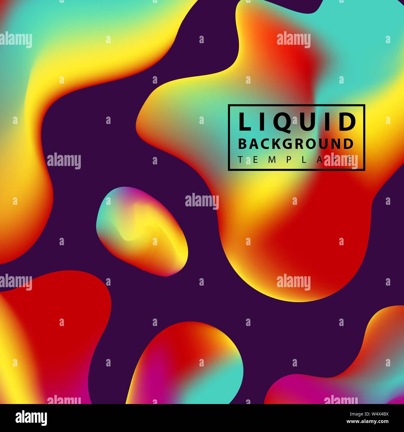 Fluid abstract background. Colorful liquid shape composition geometric ...