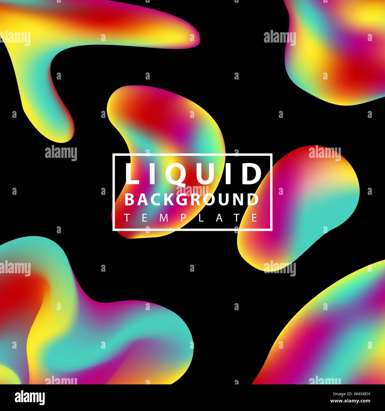 Fluid abstract background. Colorful liquid shape composition geometric ...