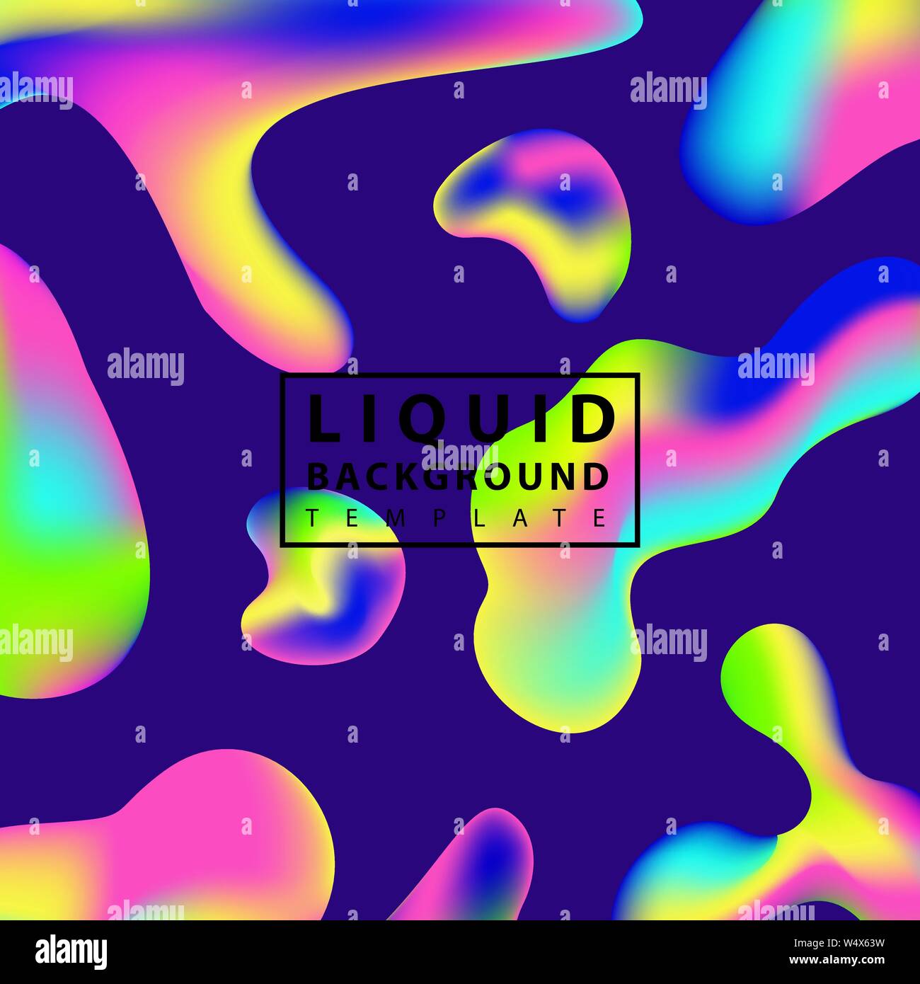 Fluid abstract background. Colorful liquid shape composition geometric ...